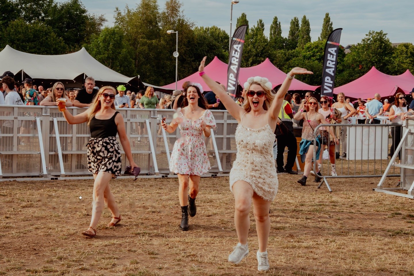 Members dancing at a daytime event
