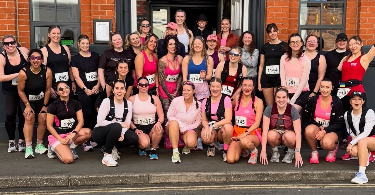 The Social Run Club out on a run
